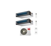 Climatizzatore Condizionatore T analizzato Canalizzabile Dual split Inverter 9000+9000 Btu con MT1420 R-32 Wi-Fi Optional Con Comandi Inclusi 9+9