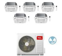 Climatizzatore Condizionatore T assetta 4 Vie Compact Wi-Fi R32 Penta Split Inverter 9000 + 9000 + 9000 + 9000 + 12000 BTU con U.E. MT4250 Classe