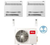 Climatizzatore Condizionatore T onsole Pavimento Wi-Fi R32 Dual Split Inverter 18000 + 18000 BTU con U.E. MT4250 NOVIT