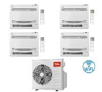 Climatizzatore Condizionatore TCL Console Pavimento Wi-Fi R32 Quadri Split Inverter 9000 + 9000 + 9000 + 9000 BTU con U.E. MT3240 NOVITÁ Classe A++/A+