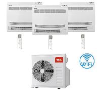 Climatizzatore Condizionatore T onsole Pavimento Wi-Fi R32 Trial Split Inverter 9000 + 9000 + 12000 BTU con U.E. MT3240 NOVIT