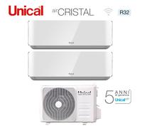 Condizionatore Unical Dual Split Inverter Serie Air Cristal 10+10 Con Xmx2 18He