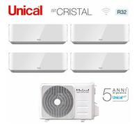 Climatizzatore Condizionatore Unical Quadri Split Inverter Serie Air Cristal 10