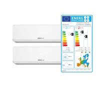 Climatizzatore Digiquest Dual Inverter V5 12000+12000| Wi-Fi | R32 | Classe A++ Raffreddamento/A+++ Riscaldamento | I FEEL |Flusso d’aria 3D |TURBO |Notte |SEER 6,2 |SCOP 5,1 | CLIMA00067