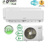 Climatizzatore dual 9000+9000 Btu WiFi R32 A++/A+ Green Electric PLUS