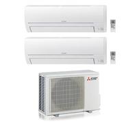 Climatizzatore Dual Split 12000 + 9000 Btu, Inverter, Classe A++/A+ MSZ-HR25 + HR35VF + MXZ-2HA50VF