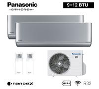 Climatizzatore dual split ETHEREA SILVER ARGENTO Panasonic 9000+12000 btu W