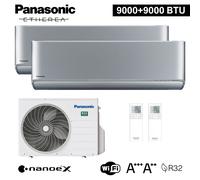 Climatizzatore dual split ETHEREA SILVER ARGENTO Panasonic 9000+9000 btu WI