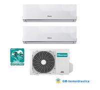 CLIMATIZZATORE DUAL SPLIT INVERTER HISENSE NEW COMFORT 9000+9000 9+9 btu R32