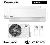 Climatizzatore dual split serie TZ R32 PANASONIC 9000+9000 con WIFI e Nanoe