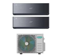 Climatizzatore Energy Pro X Black Hisense dual split 12000+12000 btu inverter Wifi in R32 2AMW52U4RXC