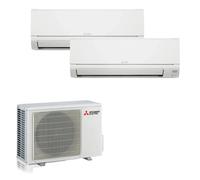 Mitsubishi MSZ-HR - Climatizzatore Dual Split, 9000 + 9000 Btu, Inverter, Classe energetica A++/A+