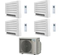 Climatizzatore GARANZIA ITALIA Daikin Serie FVXM-A Console Pavimento Perfera WiFi R32 Quadri Split Inverter 9000 + 9000 + 9000 + 12000 BTU con U.E.