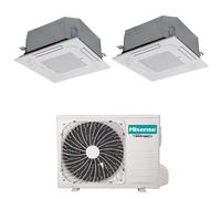 Climatizzatore Hisense Cassetta 4 Vie serie Turbo Dual Split 12000+12000 2AMW52