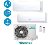 Climatizzatore Hisense Dual Inverter 9+9 4,2kW Serie New Comfort 9000+9000 Btu 2AMW42U4RGC Gas R32 A++ Wi Fi Integrato