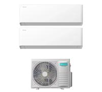 Condizionatore Climatizzatore Hisense Hi-Comfort R 32 Dual Split 7000+12000 Btu + 2AMW52U4RXC Wi-Fi Integrato