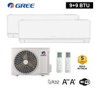Climatizzatore inverter COSMO dual split Wi-Fi 9000 + 9000 Btu (U.E.14) GREE R32