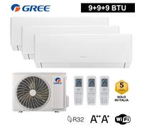 Climatizzatore inverter PULAR trial split Wi-Fi 9000 + 9000 + 9000 Btu GREE R32