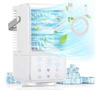 Climatizzatore mobile, piccolo climatizzatore portatile 3 in 1, ventilatore personale da 1000 ml, timer da 1-9H, 3 velocità, oscillazione a 90° per casa/ufficio.