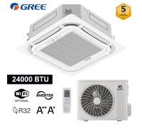 Climatizzatore mono a cassetta 8 vie Gree 24000 Btu R32 - telecomando e pannell
