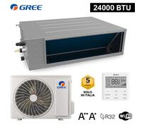 Climatizzatore mono canalizzato Gree R32 24000 Btu alta prevalenza comand