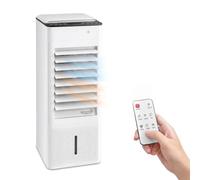 Climatizzatore Portatile 2-in-1 da 7L 80/2000W: Riscaldamento, Raffreddamento, d'Aria, Timer 12h, 3 Velocità, Oscillazione 140°, Ioni Negativi, 4 Rotelle