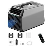 Climatizzatore portatile da campeggio 5000 BTU per tenda e camper, condizionatore DC con compressore GMCC, auto-evaporante, timer e modalità sleep per furgone, camion, piccoli ambienti Gray