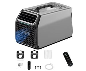 Climatizzatore portatile da campeggio 5000 BTU per tenda e camper, condizionatore DC con compressore GMCC, auto-evaporante, timer e modalità sleep per furgone, camion, piccoli ambienti Gray