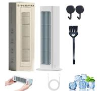 Climatizzatore Portatile Qinux Breezamax, Condizionatore D'aria Brezza Max, Condizionatore D'aria Brizac Breezamax, Raffrescatore D'aria Ultra Silenzioso Breeza, Sconfiggi Il Caldo Torrido(bianca,1PC)