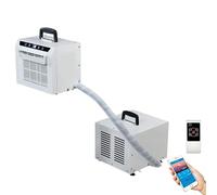 Climatizzatore Split System 3000 BTU con tubo di collegamento da 59 pollici, timer 12 ore, WiFi e telecomando, for casa, ufficio, campeggio, facile senza montaggio