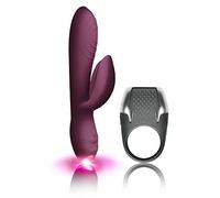 Climaximum, Vibratore rabbit ricaricabile con doppio sistema vibrante + anello per pene C-Ring con 10 funzioni