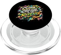 Climb Crash Repeat Mountain Bike Graffiti Design PopSockets PopGrip per MagSafe