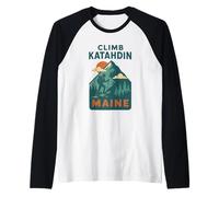 Climb Katahdin Camicia Trekking Mountain Adventure Trail Maglia con Maniche Raglan