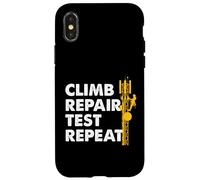 Climb Repair Test Ripetizione Cell Tower Climber Custodia per iPhone X/XS