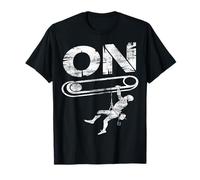 Climber Hanging from Switch Graphic per Rock Climbers Maglietta