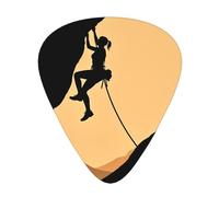 Climber On Rock Man - Set regalo di 12 plettri lisci e durevoli per chitarra acustica, elettrica e basso, regalo perfetto per gli amanti della chitarra e i musicisti
