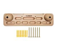Climbing Hangboard - 19.69 Inch Fingerboard Unit | Wood Training Block - Heavy Duty Grip Strength Pull Up Bar Gym Rail with Handle Slots, ideal for increasing upper body calisthenics skills.