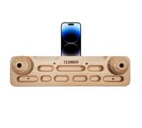 Climbing Hangboard Finger Rock Board Door Mounted Pull up Bar Wall Climb | Indoor Multi-Functional Wooden Climbing Finger Board with Phone Holder, Suitable for Home Climbing Frame and Indoor Pull-Up