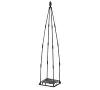 Climbing Plant Trellis, Garden Support Tower, Metal Frame Cucumber Flower Stand, Heavy Duty Rustproof Design, Patio Balcony Greenhouse Use, 50.79 Inches Black 1 Piece