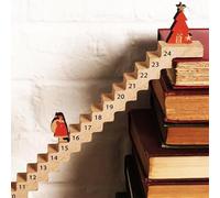 Climbing Santa Wooden, Santa Stairs Countdown Christmas Countdown 2024, Countdown To Christmas Wooden Sign, Santa Christmas