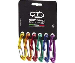 Climbing Technology 2C43900999CTXXP Fly-Weight Evo Pack Moschettone, Confezione da 6 Pezzi, Assortiti