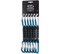 Climbing Technology Aerial PRO Set Argento/Azzurro, Alluminio, Forma a D, Filo di Blocco, Attrezzatura Arrampicata, Moschettone