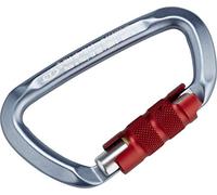 Climbing Technology Moschettone a D D-Shape TG con ghiera 3 movimenti Blu