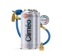 Climéo 400 ml - Sostituzione ecologica per il refrigerante R1234yf 2 in 1, 3 in 1 | Manutenzione dell'aria condizionata diretta (2 lattine + tubo, 3 in 1)
