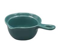 CLINGRE boutique shop uk Tazze da Latte in Ceramica con Manico, beccuccio antigoccia for caffè, Salse al Miele, Adatte al microonde, alla lavastoviglie e al Forno. Piattino(Dark Green,Small)