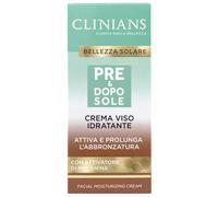 CLINIANS | Crema Idratante Pre&Dopo sole Viso, con Attivatore di Melatonina, 50mL
