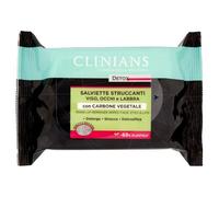 CLINIANS | Detox Salviette Struccanti, Oftalmologicamente Testato, Made in Italy, 25pz x 6 Pezzi