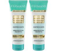 CLINIANS | Doccia Shampoo Rinfrescante, con Menta Piperita e Pantenolo, 250mL (Confezione da 2)