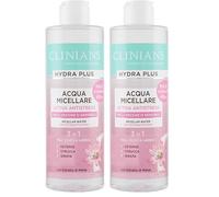CLINIANS HYDRA PLUS acqua micellare attiva antistress per pelli secche o sensibili, con estratto di Malva, 400 ml (Confezione da 2)