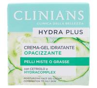 CLINIANS | Hydra Plus Crema Viso Idratante Opacizzante, Dermatologicamente Testato, Made in Italy, 50 ml